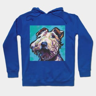 Fun Wire Hair Fox Terrier Dog bright colorful Pop Art Hoodie